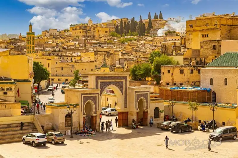 Bab Bou Jeloud gate and the old medina of Fes