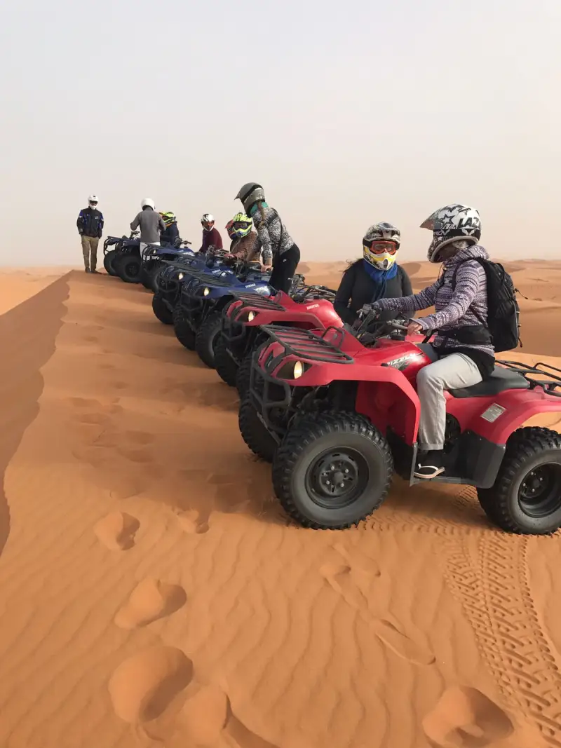 Quad bike in the Sahara dunes